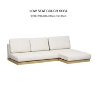FABRIC LOW SEAT SOFA / COUCH カバーが洗えるロータイプのソファ / Beige , Brown