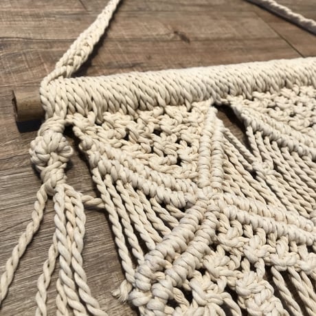 MACRAME / マクラメタペストリー/ 天然素材 ナチュラルコットン / サイズ▷W400×D25×H900mm