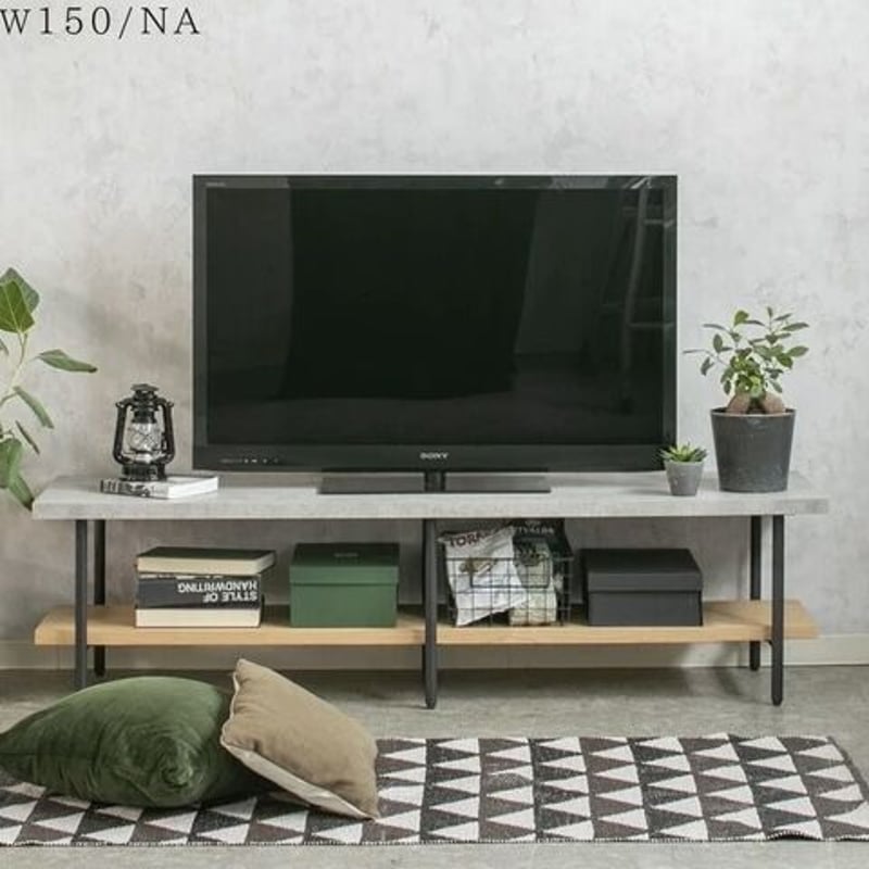 TV BOARD / 120cm / テレビボード / ローボード コンクリート調と木目