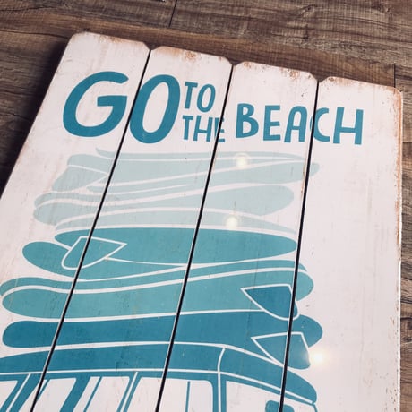 WOOD DESIGN BOARD  / GO TO BEACH / SURF BAN