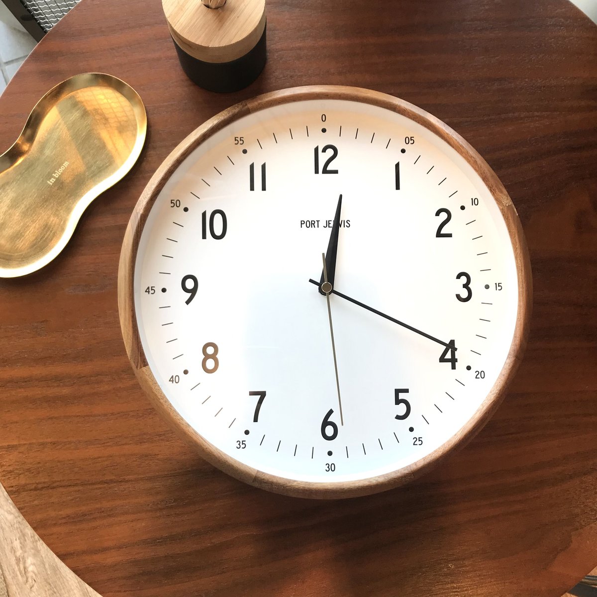 WOOD CLOCK 掛け時計 / 電波時計 / GERMAN / φ300xD55mm /