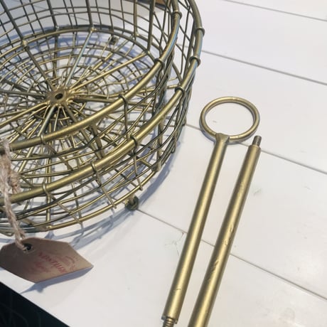 WIRE ROUND BASKET / 2tray / Gold ワイヤーシェルフ