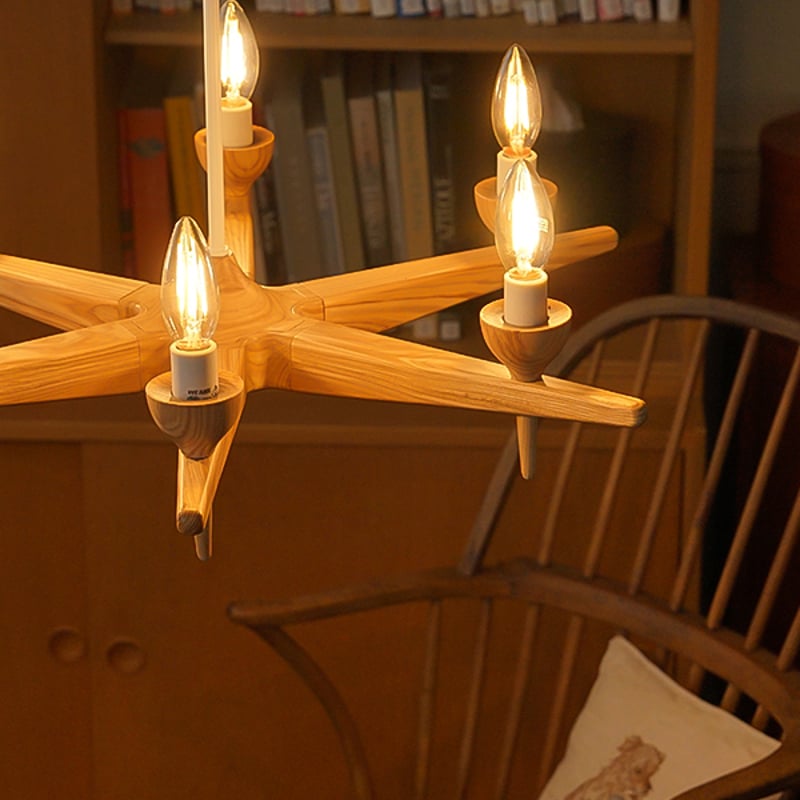 slöjd WOOD CHANDELIER / スロイド ウッドシャンデリア ライト/ E1