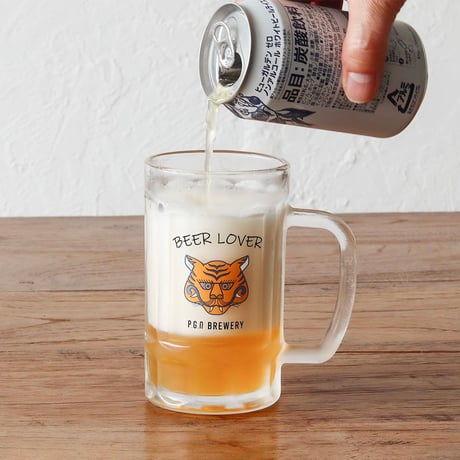 BEER LOVER MUG -PACK2- / ポップなタイガーのイラストが目を惹くユニークなビールジョッキ2個セット