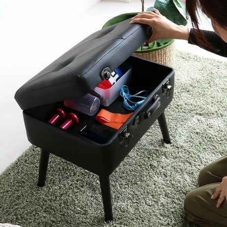 STORAGE STOOL / トランクモチーフの収納付きのスツール / PVC , CORDUROY 全6カラー