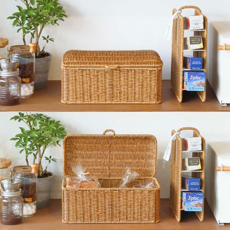 BREAD CASE / かご編みのナチュラルなデザインのストッカー / ナチュラルスタイリング / キッチン収納