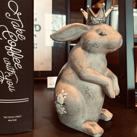 BOOK END / CROWN RABBIT /  アートワーク ブックエンド / 本立て  H18.5cm