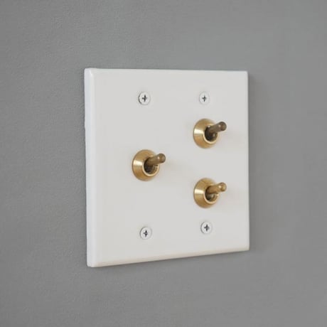 WHITE CERAMIC SWITCH / セラミック製 /トグルスイッチ / 1スイッチ - 4スイッチ / セラミックプレート トグルスイッチ