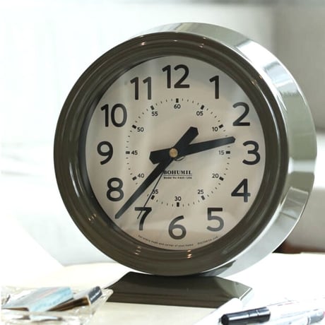 BOHUMIL CLOCK /  置時計 掛け時計 / KH , BK / ウォールクロック / スイープムーブメント / スタンド取り外し可能 DULTON