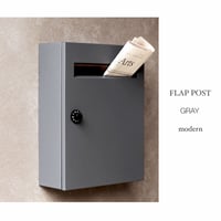スタイリッシュでモダンなポスト / フラップポスト / ダイヤル錠 / FLAP POST BOX / ガルバニウム剛板 MAIL BOX