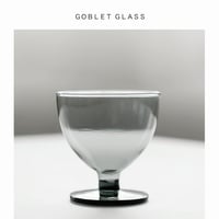 mem GOBLET GLASS 'N' PLATE / ゴブレットグラスとプレートのセット / GRAY , GREEN , CLEAR / AXCIS