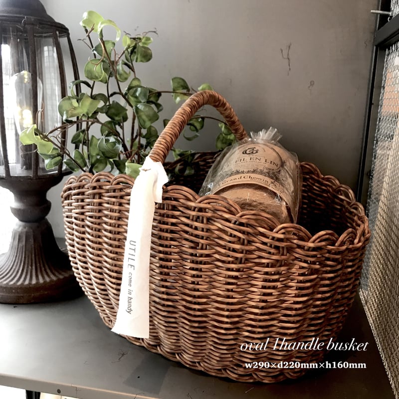 オーバルワンハンドルバスケット / Lサイズ / ポリプロピレン PP