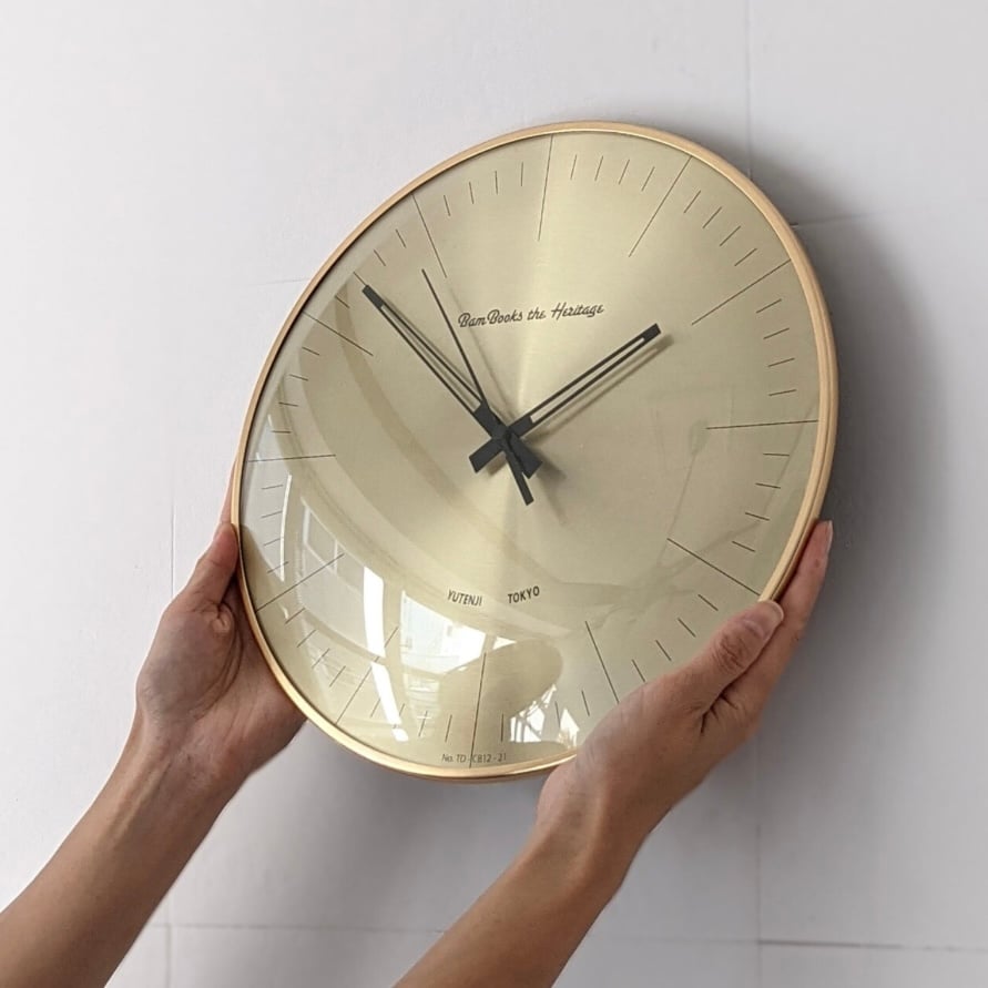 RETRO-FUTURE WALL CLOCK / 美しいドームガラスの掛け時計 / GOLD
