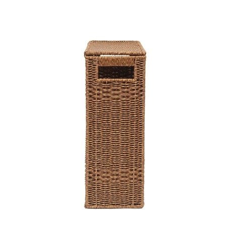 トイレのデッドスペースを有効に使えるスリムな収納ボックス / TOILET PAPER BOX / UTILE / タオル収納 / 掃除道具収納 /  フタ付きバスケット 2色