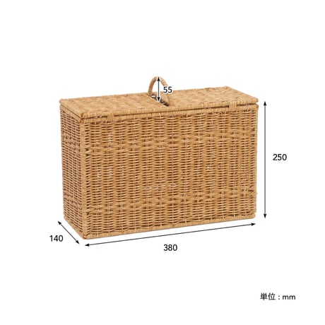 NATURAL HANDLE toilet paper BOX / かご編みのナチュラルなデザインの収納ボックス / ナチュラルスタイリング / トイレ収納