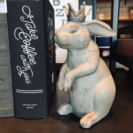 BOOK END / CROWN RABBIT /  アートワーク ブックエンド / 本立て  H18.5cm