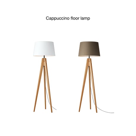 Cappuccino-floor lamp / フロアライト / カプチーノ / 1灯 E26 60W / LED対応 おしゃれ / 木製 無垢材 北欧 シンプル ナチュラル