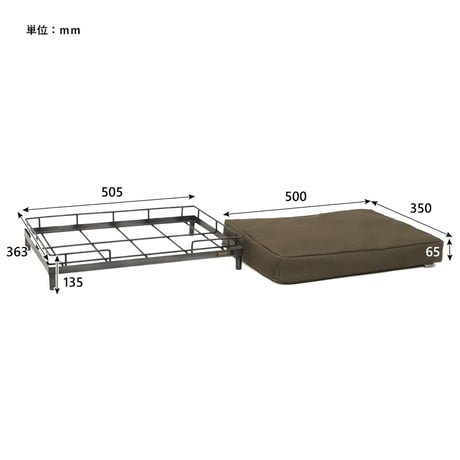 IRON BED / GROOM / グルームベッド / クッション付き / 小型犬 猫用 / POSTGENERAL / 972310006