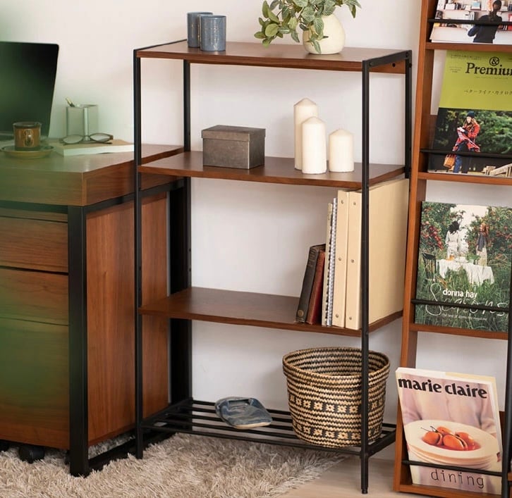 ♥アンセム♥ウォールナット♥マガジンラック♥ お気に入りの雑誌や本などを置いて楽しめるマガジンラック