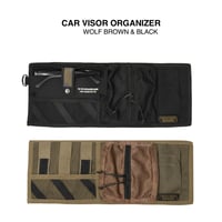 CAR VISOR ORGANIZER / WOLF BROWN , BLACK / 車内サンバイザー収納 /サングラスケース / 眼鏡ケース