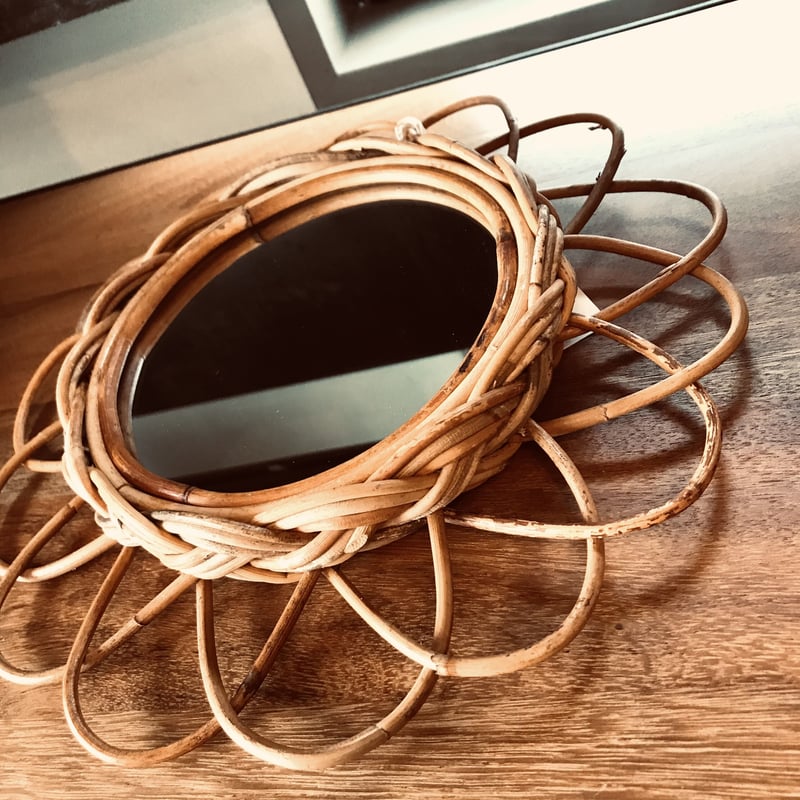 FLOWER MIRROR / THE AROROG / フラワーミラー / ラタンミラー