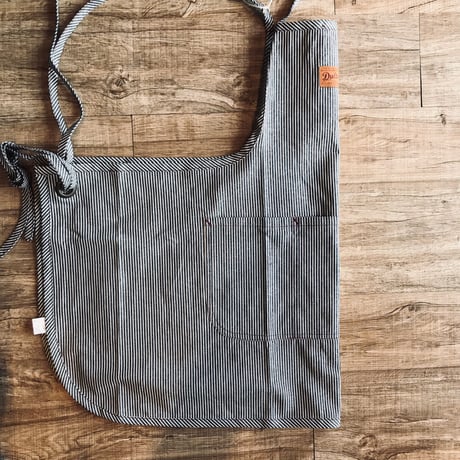 EMエプロン / DENIM  / HICKORY STRIPE / ショート丈エプロン / LENGTH 63cm /kitchen, camp