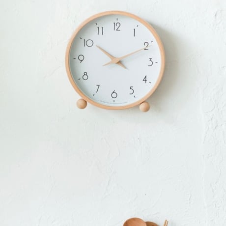 NATURAL STAND CLOCK / CAMPAS 上質感と温もりを感じさせる置き掛け兼用時計 / φ22cm