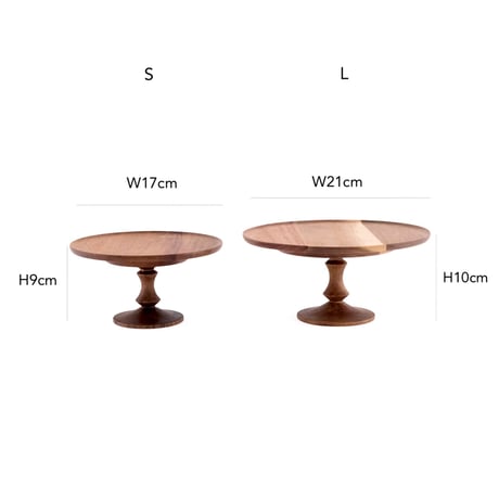 WOOD CAKE STAND / ケーキも小物もおしゃれに演出 アカシアウッドのコンポート