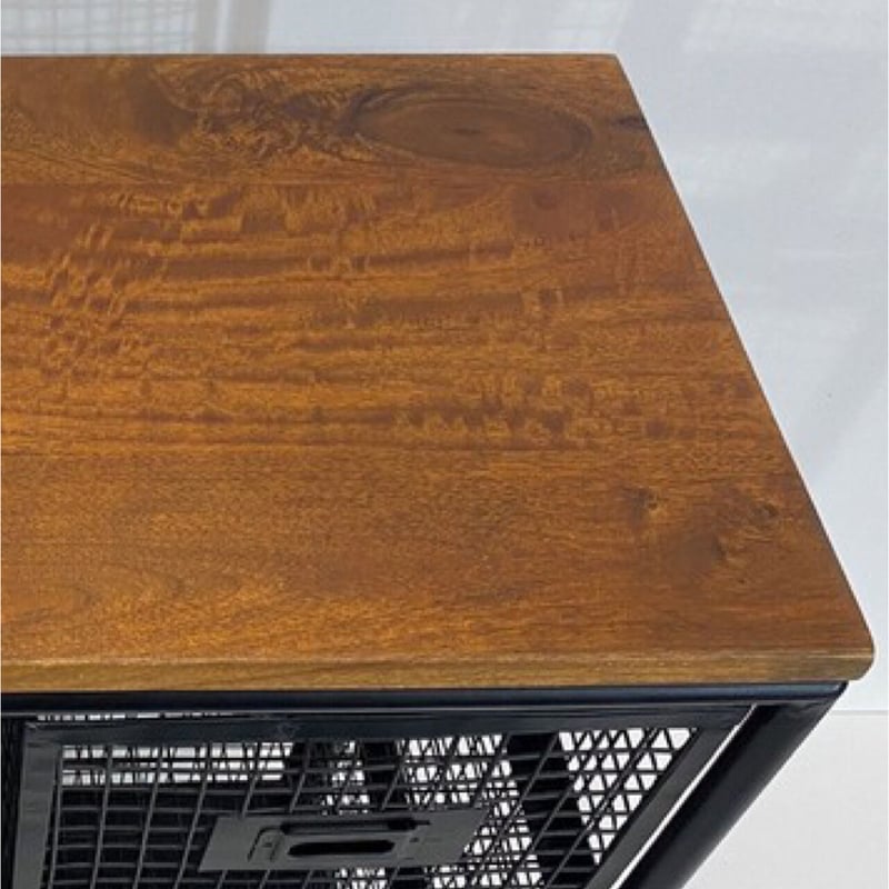 IRON×WOOD 無骨なアイアンチェスト / BLACK / 4杯 H1020mm / リビ