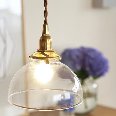 AXCIS COCCINELLE GRASS SHADE PENDANT / コッシネル ペンダントライト / 真鍮灯具 / LED電球 / E17 / シーリングカバー付