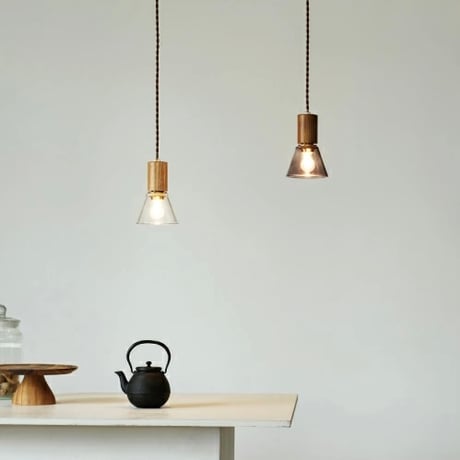 Mysa PENDANT LIGHT / 清潔感あふれるクリアと透明感が際立つスモーキーなグレーの上品なペンダント照明 / clear , gray