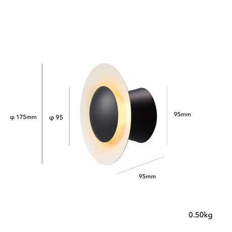 Eclipse LED - wall light（Sサイズ）/ 息を呑むような美しい光の表情が自慢のウォールライト / 全4色 / ARTWORK STUDIO