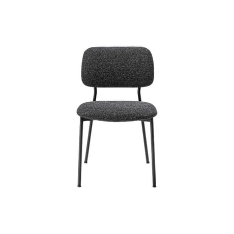 GRAY fabric stylish chair / マットなブラックスチールフレームとファブリックのスタイルチェア