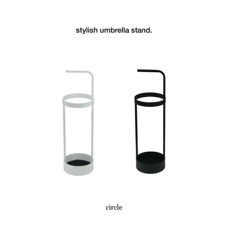 stylish umbrella stand 01 / circle / アイアンのみで構成されたスタイリッシュな傘立て / マットホワイト , マットブラック , ブルーグレー , ゴールド