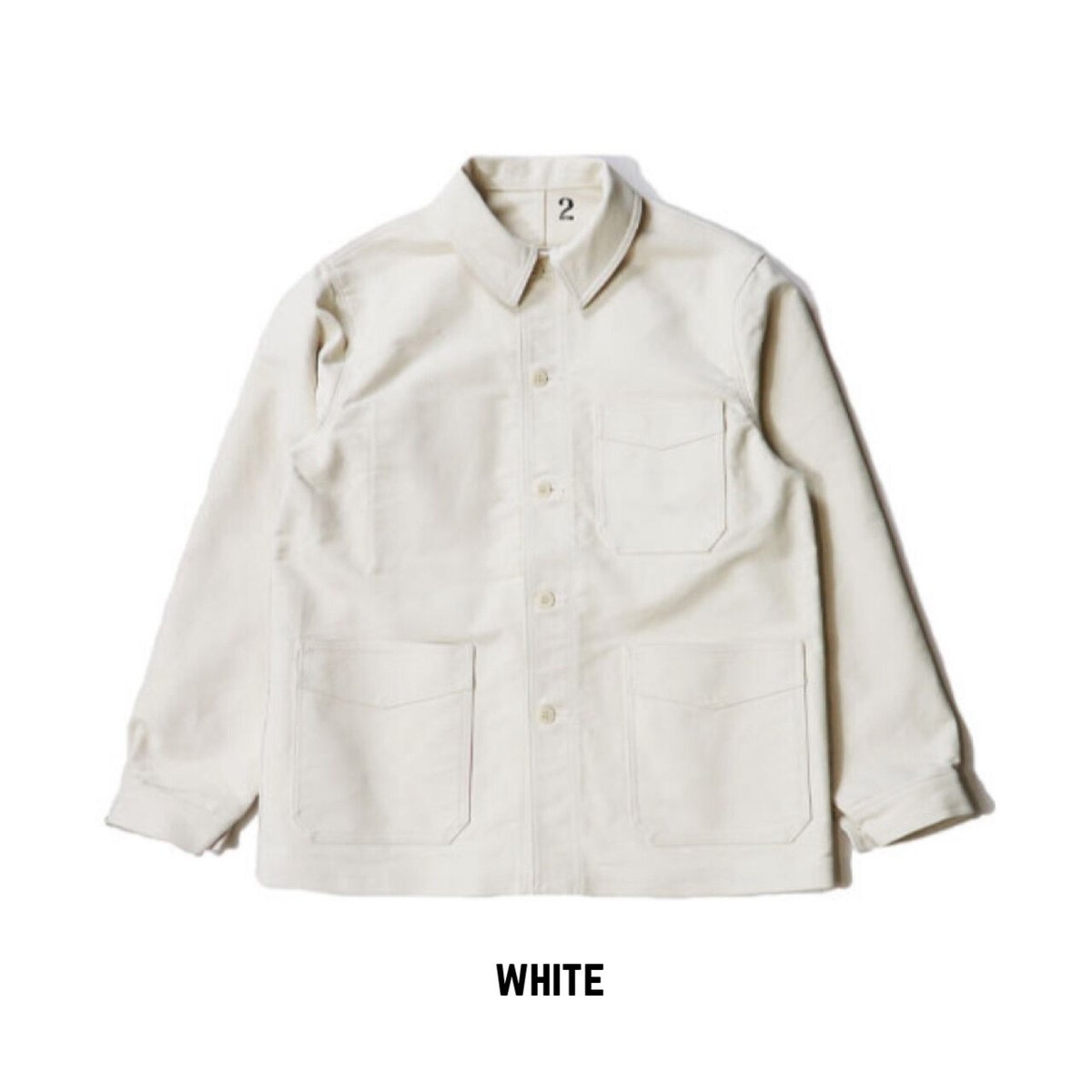 モールスキン ワークカバーオールJKT / BLACK&WHITE / メンズ モールスキン ワークカバーオールJKT / BLACK&WHITE / メンズ