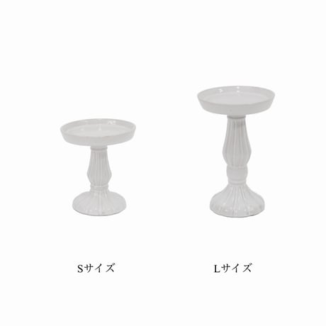 CANDLE STAND / LED CANDLE アンティーク調の佇まいが美しい磁器製のキャンドルスタンド / Sサイズ , Lサイズ