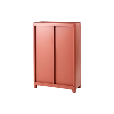 MAT STEEL CABINET / white , pink / マットで無機質な素材ながら可愛い雰囲気の収納キャビネット