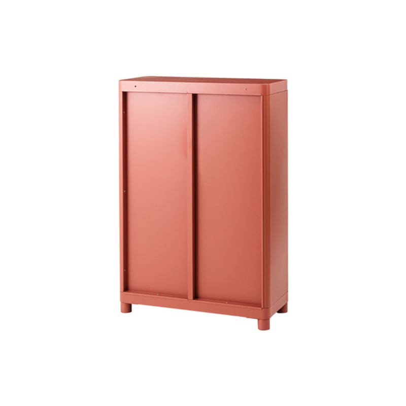 MAT STEEL CABINET / white , pink / マットで無機質な素材なが