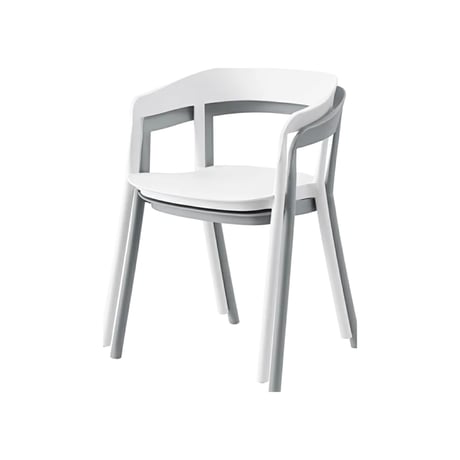 CHAIR02 / デザインと快適性を融合したスタッキングチェア / ダイニングチェア / ホテルライク / 北欧ナチュラル / 韓国インテリア / ポリプロピレン製