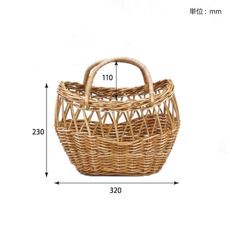 THE AROROG CROSS OVAL BAG / クロスオーバルバッグ / ラタンかご / ラタンバッグ