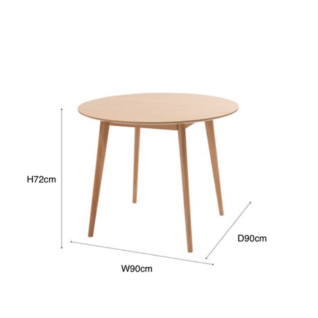 PINE ROUND DINING TABLE 900 / ラウンド ダイニングテーブル / 北欧風デザインのナチュラルな円形テーブル
