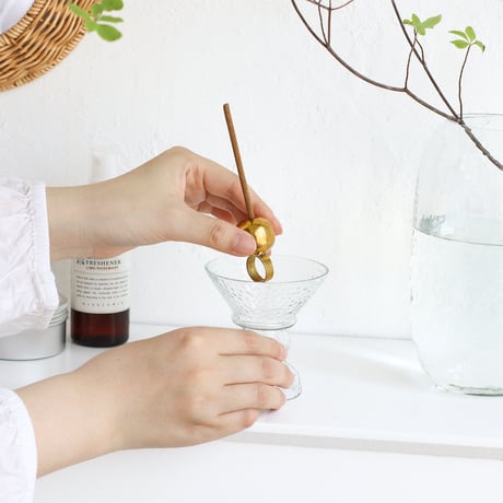 GRASS × BRASS INCENSE STAND / ガラスと真鍮で出来たオブジェのようなインセンススタンド / Sサイズ , Lサイズ