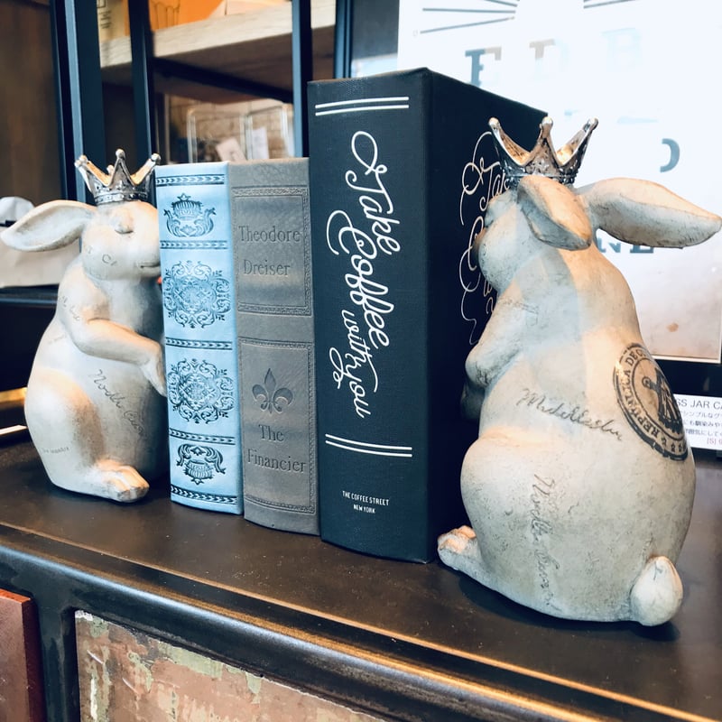 BOOK END / CROWN RABBIT / アートワーク ブックエンド / 本立て