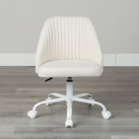 FABRIC CHAIR / 空間に明るさをプラスしてくれるおしゃれなチェア / ワークスペース / デスクチェア / IVORY , YELLOW , GRAY / ガス圧式 昇降チェア