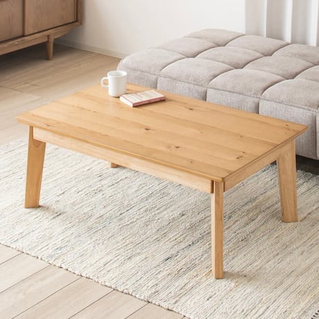 2WAY kotatsu TABLE / オーク材とウォールナットのコタツテーブル / Natural , Brown / リビングテーブル / コタツテーブル