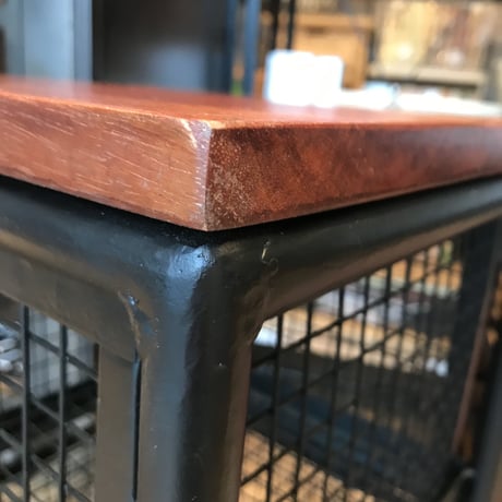 IRON×WOOD 無骨なアイアンチェスト / BLACK / 2杯 H590mm / リビング収納 / キッチン収納 / サイドテーブル
