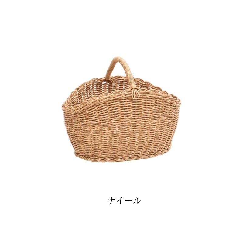 オーバルワンハンドルバスケット / Lサイズ / ポリプロピレン PP