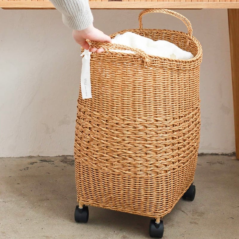 CASTER BASKET / M , Lサイズ / かご編みのナチュラルなスタイリングの