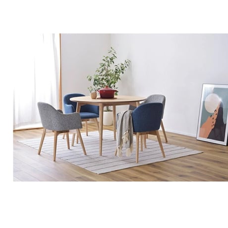 ROUND DINING TABLE 110 / 北欧風デザインのナチュラルな円形テーブル / 4人用 テーブル