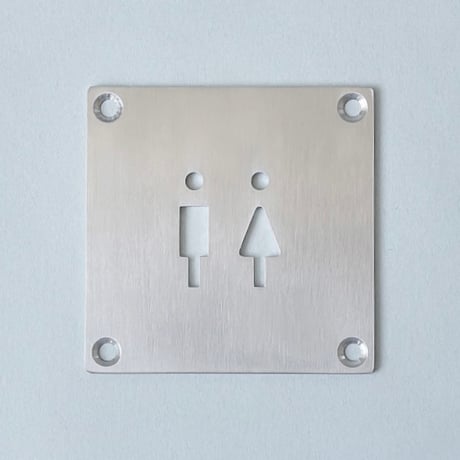 toilet " SIGN PLATE / Lサイズ / stainless , iron , brass / スタイリッシュ / シンプル / サインプレート